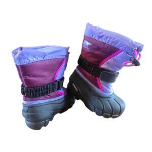 Sorel Flurry Youth Snow Rain Winter Boot Purple Size 8